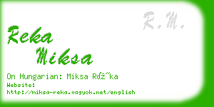 reka miksa business card